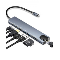 Portable Docking Station USB-C to HDTV 8 in 1 - T481Portable Docking Station USB-C to HDTV 8 in 1Ermöglicht es Ihnen, die Anschlussmöglichkeiten Ihres Geräts zu erweitern.Plug-and-Play-Dockingstation, keine Software oder Treiber für die Installation erforderlich.Kompatibel mit einer Vielzahl von Betriebssystemen: Windows, Mac und Linux.Diese Art von Adapter kann Ihr Gerät auf hochauflösende Displays bis zu 4K Ultra HD (3840×2160 @30Hz) erweitern.Eine Vielzahl von Anschlüssen: 1 x HDMI, 1 x Gigabit Ethernet, 1 x USB-C PD Charging Port, 1 x USB-A 3.0, 1 x USB-A 2.0, 1 x SD-Kartenleser und 1 x Micro SD, 1 x 3,5mm Klinke.Es ist wichtig zu überprüfen, ob Ihr Laptop/Telefon/Tablet den richtigen USB-C-Anschluss hat.15824Smoke-Shop.ch22,00 CHFsmoke-shop.ch22,00 CHF