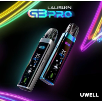 Kit Pod Caliburn G3 Pro - 1000mAh- Uwel - USB CWir stellen den Caliburn G3 Pro von Uwell vor!Eingebauter 1000mAh Akku und schnelles Aufladen (2A) über USB-C.Einstellbare Leistung von 5 bis 35 Watt maximal.Caliburn G3 Patrone Kapazität: 2ml, Seite füllen.Integrierte Patronenspule (0,4 bis 0,9ohm).Präzise einstellbarer Luftstrom für ein RDL- bis MTL-Erlebnis.Erhabenes LCD-Display auf der Vorderseite des Pods.Automatische Aktivierung durch Inhalation oder Taste.Kompatibel mit allen G-Serie-Patronen.15799Uwell 28,00 CHFsmoke-shop.ch28,00 CHF