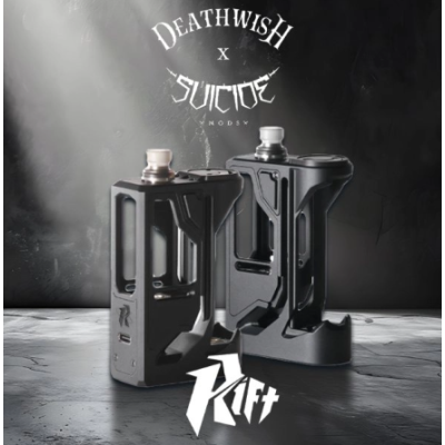 Kit Rift AIO 60W DNA60C New Colors - Deathwish X Suicide ModsEntdecken Sie das Rift AIO Kit von Deathwish X Suicide Mods.Arbeitet mit einer 18650-Batterie (nicht enthalten) und lädt durch USB-C.Großes Fassungsvermögen Boro Tank, von der Vorderseite gefüllt.Einstellbare Leistung von 5 bis maximal 60 Watt.Hergestellt aus rostfreiem Stahl und CNC-Aluminium.OLED-Bildschirm befindet sich unter dem Kit.Evolv DNA60C Chipsatz.Kompatibel mit den meisten Boro-Tanks.Lieferumfang: 1 x Rift AIO1 x Boro Tank1 x Wicklung1 x Tasche mit Zubehör1 x USB-C-Kabel1 x BenutzerhandbuchEigenschaftenAbmessungen : 79.5x53.45x24mmGewicht : 110gChipsatz: Evolv DN60CBildschirm: OLEDBatterie : 18650 (nicht enthalten)Tropfspitze : 51015798Deathwish Modz196,00 CHFsmoke-shop.ch196,00 CHF Kit Rift AIO 60W DNA60C New Colors - Deathwish X Suicide ModsEntdecken Sie das Rift AIO Kit von Deathwish X Suicide Mods.Arbeitet mit einer 18650-Batterie (nicht enthalten) und lädt durch USB-C.Großes Fassungsvermögen Boro Tank, von der Vorderseite gefüllt.Einstellbare Leistung von 5 bis maximal 60 Watt.Hergestellt aus rostfreiem Stahl und CNC-Aluminium.OLED-Bildschirm befindet sich unter dem Kit.Evolv DNA60C Chipsatz.Kompatibel mit den meisten Boro-Tanks.Lieferumfang: 1 x Rift AIO1 x Boro Tank1 x Wicklung1 x Tasche mit Zubehör1 x USB-C-Kabel1 x BenutzerhandbuchEigenschaftenAbmessungen : 79.5x53.45x24mmGewicht : 110gChipsatz: Evolv DN60CBildschirm: OLEDBatterie : 18650 (nicht enthalten)Tropfspitze : 51015798Deathwish Modz196,00 CHFsmoke-shop.ch196,00 CHF