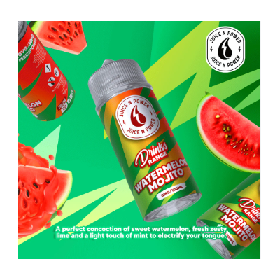 Juice 'n Power Drinks Range - Watermelon Mojito 0mg 100ml ShortfillJuice 'n Power Drinks Range - Watermelon Mojito 0mg 100ml ShortfillGeschmack:  Wassermelone trifft Mojito - kombiniertJuice 'n Power ist eine 100ml Shortfill mit 0mg Nikotin, dieses kann bei Bedarf hinzugefügt werden.70% | 30% VG / PG15782Juice N Power Frankreich22,00 CHFsmoke-shop.ch22,00 CHF