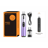 Manners R Pro - Pod-Kit von Vapefly - 1100 mah Akku - USB C - 4ml Pod bis 30 WattManners R Pro - Pod-Kit von Vapefly - 1100 mah Akku - USB C - 4ml Pod bis 30 WattVapefly Manners R Pro Pod Kit ist ein äusserst handliches E-Zigaretten Set im Pen Style Look.Dank der geringen Masse von lediglich Ø21,8 mm x 116,1 mm liegt das E-Zigaretten, optimal in der Hand. Der fest verbaute Akku hat eine Kapazität von 1100 mAhHauptmerkmaleKapazität: 1.100 mAhAusgangsleistung: max. 30 WattWiderstand der integrierten Coil: 0,6 | 0,8 Ohmoptionale ZugautomatikLadestrom: DC 5V/1ALED-IndikatorDisplayTankvolumen: 2 mlAirflow ControlTop-Filling-SystemMaße: Ø21,8 mm x 116,1 mmUSB-C AnschlussLieferumfang1x Manners R Pro Akku1x Manners R Pro Cartridge mit 0,6 Ohm | RDL1x Manners R Pro Cartridge mit 0,8 Ohm | MTL1x Type C-USB-Kabel1x Bedienungsanleitung15832Vapefly26,00 CHFsmoke-shop.ch26,00 CHF