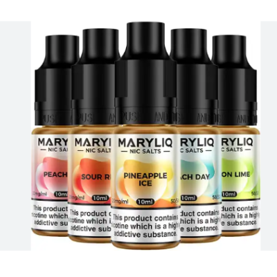 20 mg - MARYLIQ - 10ml - Nikotinsalz - Lost Mary vers. Geschmacksrichtungen20 mg - MARYLIQ - 10ml - Nikotinsalz - vers. GeschmacksrichtungenWir stellen vor: Maryliq - The Official Lost Mary Nic Salt E-Liquids, mit dem originalen und einzigen echten Lost Mary-Geschmack in einer praktischen 10ml Flasche! Jede Maryliq-Variante ist eine sorgfältig hergestellte Niksalzmischung mit 20 mg Nikotin, die ein sanftes und befriedigendes Dampferlebnis bietet.Entdecken Sie unser vielfältiges Angebot an Geschmacksrichtungen:50/50 PG VG15895Maryliq - Salts6,20 CHFsmoke-shop.ch6,20 CHF