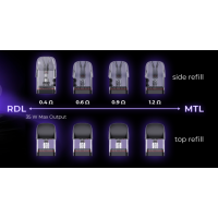 4x Caliburn G3 Pods - CRC / Sidefill - Ersatzkartuschen von Uwell (4 Pods) G3 Pro4x Caliburn G3 Pods - Ersatzkartuschen von UwellPod Kapazität: 2.5mL ( Seite Fill System )- Spulen-Widerstände: 0.6ohm / 0.9ohm- Spulen-Installation: Integrierte Spule ( Magnetisch )- Kommt in einer Packung von vier (4)Die Uwell Caliburn G3 Ersatzpods bieten Platz für bis zu 2,5 ml Liquid und werden bequem per Sidefilling befüllt. Die integrierten Coils mit Mesh-Wicklung sind mit einem Widerstand von 0,6 Ohm (RDL) oder 0,9 Ohm (MTL) erhältlich.Durch einfaches Zusammenstecken wird der Pod magnetisch mit dem Akku verbunden.Topfill14593Uwell 14,90 CHFsmoke-shop.ch14,90 CHF