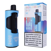 Solobar 2400 - 4 in 1 Pod + Pod 2ml 20mg) - USB CLieferumfang: 1x Solobar 2400 - 4 in 1 Pod Akku + Pod 2ml 20mg) 1x Kartusche Blue Razz 20mgDie Marke Solobar kommt mit dem ersten wiederaufladbaren 4-in-1-Pod in Frankreich auf den Markt! Integrieren Sie bis zu 4 vorgefüllte Patronen für ca. 2400 Züge in eine einzige Batterie! Das Kit hat eine Akkulaufzeit von 600mAh und wird mit 4 vorgefüllten Patronen mit 2ml Liquid in 20mg nic salt in den Geschmacksrichtungen von :15910Solo Bar18,00 CHFsmoke-shop.ch18,00 CHF