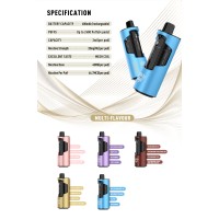 Solobar 2400 - 4 in 1 Pod System (ink 4x Pods 2ml 20mg) - USB CLieferumfang: 1x Solobar 2400 - 4 in 1 Pod Akku + Pod 2ml 20mg) 1x Kartusche Blue Razz 20mgDie Marke Solobar kommt mit dem ersten wiederaufladbaren 4-in-1-Pod in Frankreich auf den Markt! Integrieren Sie bis zu 4 vorgefüllte Patronen für ca. 2400 Züge in eine einzige Batterie! Das Kit hat eine Akkulaufzeit von 600mAh und wird mit 4 vorgefüllten Patronen mit 2ml Liquid in 20mg nic salt in den Geschmacksrichtungen von :15910Solo Bar16,90 CHFsmoke-shop.ch16,90 CHF