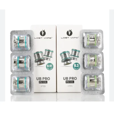Lost Vape UB Pro Coils - Verdampferkopf (3 Stück pro Packung)Lost Vape UB Pro P1 0.15 Ohm Coil Verdampferkopf (3 Stück pro Packung)Die Lost Vape UB Pro P1 Heads mit einem Widerstand von 0,15 Ohm sind für das DL-Dampfen ausgelegt und können in einem Leistungsbereich von 70 - 90 Watt betrieben werden. Pro bestellter Packung werden drei UB Pro P1 Heads geliefert.Wichtige MerkmaleWiderstand: 0,15 OhmLeistungsbereich: 70 - 90 WattMaterial: Ni80Wicklung: Meshgeeignet für DLPlug & Pull CoilsGeeignet für:Lost Vape Ursa Quest Multi E-ZigaretteLost Vape Thelema Quest 200 Watt E-Zigaretten SetLost Vape Ursa Pro Pod 7mlLieferumfang:3x Lost Vape UB Pro P1 0,15 Ohm Coil Verdampferkopf16011Lost Vape10,40 CHFsmoke-shop.ch10,40 CHF Lost Vape UB Pro Coils - Verdampferkopf (3 Stück pro Packung)Lost Vape UB Pro P1 0.15 Ohm Coil Verdampferkopf (3 Stück pro Packung)Die Lost Vape UB Pro P1 Heads mit einem Widerstand von 0,15 Ohm sind für das DL-Dampfen ausgelegt und können in einem Leistungsbereich von 70 - 90 Watt betrieben werden. Pro bestellter Packung werden drei UB Pro P1 Heads geliefert.Wichtige MerkmaleWiderstand: 0,15 OhmLeistungsbereich: 70 - 90 WattMaterial: Ni80Wicklung: Meshgeeignet für DLPlug & Pull CoilsGeeignet für:Lost Vape Ursa Quest Multi E-ZigaretteLost Vape Thelema Quest 200 Watt E-Zigaretten SetLost Vape Ursa Pro Pod 7mlLieferumfang:3x Lost Vape UB Pro P1 0,15 Ohm Coil Verdampferkopf16011Lost Vape10,40 CHFsmoke-shop.ch10,40 CHF
