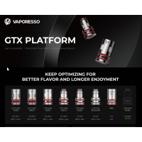 5x GTX Coil für PM80 Verdampferköpfe von Vaporesso vers. OhmLieferumfang: 5x GTX Coil für PM80 Ersatzverdampferköpfe / Pod von Vaporesso 0.3 OhmDie passenden GTX (Ersatz) Coils zum Target PM80 Pod Kit von Vaporesso sind als GTX 0.2 Ohm Mesh (45 bis 60 Watt) und GTX 0.3 Ohm Mesh (32 bis 45 Watt) verfügbar.Wechseln lassen sich die Coils von Unten durch herausziehen.Kompatible Geräte:  ARGET PM80, TARGET PM80 SE, GEN NANO, SWAG PX80, Luxe PM40, Luxe 80 , Luxe 80S, GTX GO 40, GTX GO 80, Gen NANO, GTX ONE, Target 809113Vaporesso14,90 CHFsmoke-shop.ch14,90 CHF