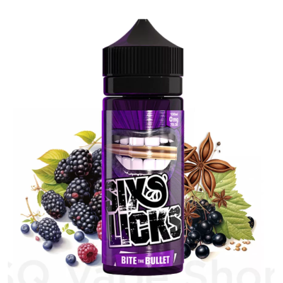 Six Licks - Bite the Bullet - 100ml Shortfill LiquidSix Licks - Bite the Bullet - 100ml Shortfill LiquidGeschmack: Das Liquid Bite the Bullet von Six Licks ist ein fruchtiger Mix aus verschiedene dunklen Beeren, wie Brombeeren, dunkel Blaubeeren, Cassis und Anis. Dieses Liquid hat sowohl eine süsse, saure wie auch herbe Note.Zusammensetzung: 70 VG / 30 PGInhaltstoffe: Propylenglycol (PG) E1520 (Ph. Eur.), VG, natürliche/naturidentische Aromastoffe, Ethanol Flasche: 100ml / 50 ml überdosiertes Liquid in einer 60 ml Chubby Gorilla FlascheHerstellungsland: UK16015sixs Licks Liquids24,90 CHFsmoke-shop.ch24,90 CHF