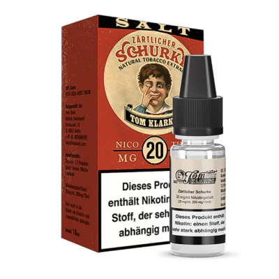 Tom Klark - Zärtlicher Schurke - Nikotinsalz Liquid 20mgTom Klark - Zärtlicher Schurke - Nikotinsalz Liquid 20mgGeschmack: Tom Klark's Zärtlicher Schurke Nikotinsalz Liquid bietet ein einzigartiges Dampferlebnis mit einer zarten und dennoch komplexen Geschmacksnote. Dieses Liquid kombiniert den robusten Grundton von natürlichem Tabak (NET) mit sanften Fruchtnoten und einem Hauch von Birne, die dem Geschmack eine bezaubernde Fülle und Dimension verleiht. Inhaltstoffe: Propylenglycol (PG) E1520 (Ph. Eur.), natürliche/naturidentische Aromastoffe, NikotinFlasche: 1x10ml PET Flasche mit Kindersicherungsverschluss Mischungsverhältnis: 60 VG / 40 PG 16027tom Klarks Liquid8,00 CHFsmoke-shop.ch8,00 CHF