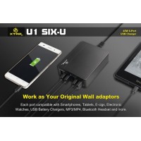 Xtar U1 six-U 6-Port USB 9A 45W AC Desktop LadegerätLöst Ladeprobleme für die gesamte Familie, Kein suchen geeigneter Adapter oder freier Steckdosen.Xtar U1 six-U  6-Port USB 9A 45W AC Desktop LadegerätXTAR 45W 6- Port USB-Ladegerät ist mit allen 5V USB-Geräten kompatibel und hat besitzt die Möglichkeit 6 Geräte gleichzeitig aufzuladenwie: Tabletts, I-Phon, Smartphone, E-CIGS, smart-watsch, USB-Akkuladegeräte, MP3 / MP4, Bluetooth Headset2138Xtar Charger18,90 CHFsmoke-shop.ch18,90 CHF