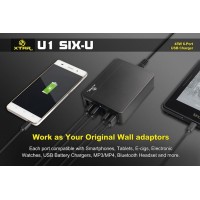 Xtar U1 six-U 6-Port USB 9A 45W AC Desktop LadegerätLöst Ladeprobleme für die gesamte Familie, Kein suchen geeigneter Adapter oder freier Steckdosen.Xtar U1 six-U  6-Port USB 9A 45W AC Desktop LadegerätXTAR 45W 6- Port USB-Ladegerät ist mit allen 5V USB-Geräten kompatibel und hat besitzt die Möglichkeit 6 Geräte gleichzeitig aufzuladenwie: Tabletts, I-Phon, Smartphone, E-CIGS, smart-watsch, USB-Akkuladegeräte, MP3 / MP4, Bluetooth Headset2138Xtar Charger19,90 CHFsmoke-shop.ch19,90 CHF
