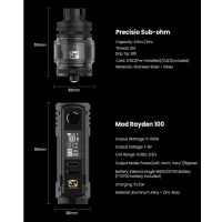 Rayden 100 Kit mit Precisio Sub-ohm Tank - BD Vape ink. 21700 BatterieHier ist das perfekte Paket, das Kraft und Kompaktheit in einer Hand vereint.Das Design aus Legierung macht es sehr robust.Hervorragendes Handling und Verarbeitung.Precisio Sub-Ohm Tank mit einer Kapazität von 4,5/2ml und Top-Filling.Sehr präzise einstellbare Top-Airflow, perfekt für DL-Züge.Funktioniert mit einem High-End-Akku BD-PRO XT55 21700 5500mAh (im Lieferumfang enthalten) oder 18650 (nicht im Lieferumfang enthalten).Leistung bis maximal 100 Watt einstellbar. XT ULTRA 1.1 Chipsatz mit anpassbaren Farben.Ein/Aus-Schalter zum einfachen Ein- und Ausschalten des Rayden Mods.16069BD Vape112,00 CHFsmoke-shop.ch112,00 CHF