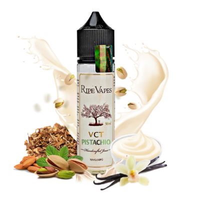 50ml - VCT Pistachio - Ripe Vapes - ShortfillLieferumfang: 50ml - VCT Pistachio - Ripe Vapes - ShortfillDer 50 ml Shortfill Juice VCT Pistachio der Marke Ripe Vapes ist ein Gourmet- und Tabakgeschmack mit Aromen von Vanille Custard, Tabak und Pistazien!50ml in einer 60ml FlaschePG/VG: 30/7060 ml Unicorn-Flasche mit 50 ml Flüssigkeit in hochdosierten Aromen.Mit Nikotin Boostern (nicht im Lieferumfang enthalten) zu verdünnen, um die gewünschte Dosis zu erhalten.PG/VG-Verhältnis: 30/70.Passt zu Subohm-Material (Luftzug DL - Direct Inhalation).Hergestellt in den USA.Nikotinfrei (0 mg/ml).16064Ripe Vapes Premium USA19,90 CHFsmoke-shop.ch19,90 CHF