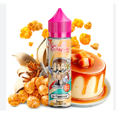 Le Flambeur - Les Collègues by LiquidArom 50 ml in 70 ml - shortfillLe Flambeur geht aufs Ganze, um Ihre anspruchsvollsten Kunden zu begeistern. Dieses E-Liquid aus der Serie Les Collègues bietet eine reichhaltige Mischung aus Karamell, Vanille-Custard und Popcorn. Mit einem PG/VG-Verhältnis von 30/70 ist Le Flambeur ideal für Sub-Ohm-Dampfer, die dichte Wolken und intensiven Geschmack lieben. Le Flambeur - Les Collègues by LiquidArom 50 ml in 70 ml - shortfill50ml, 30PG / 70VG Süss,Karamell,Custard Vanillecreme,Popcorn70-ml-PET-Flasche mit Kindersicherung50 ml E-Liquid mit überdosierten AromenGeschmack: Vanille, Crème-BrûléePG/VG-Verhältnis: 30/70Nikotingehalt: 0 mg/mlHergestellt in FrankreichPG/VG: 50/50 -  überdosiert16061Liquidarom High Quality French Vapors18,90 CHFsmoke-shop.ch18,90 CHF