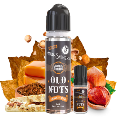 MoonShiners Old Nuts - Authentic Blend - 40-50ml Shortfill Liquid (ink. 10/20ml Shots)MoonShiners Old Nuts - Authentic Blend - 40-50ml Shortfill Liquid (ink. 10/20ml Shots)Ultra Premium JuiceDas 50 ml Old Nuts Authentic Blend Liquid von Bootleg Series by Moonshiners bietet einen Gourmand-Geschmack mit Vanille-Nougat, Haselnuss und einem cremigen Hauch von Karamell, kombiniert mit dem Aroma von einem vollmundigen, charakterstarken Burley-Tabak. Geschmack: Burley Karamell Nougat &amp; HaselnussHersteller: MoonShinersNikotinstärke0 mg/mlGeschmack: Creme, Karamell Nuss, VanilleVerwendete Aromen : Nuss Vanille Creme KaramelFlaschengrösse60 mlMischverhältnis 50% VG - 50% PGInhaltsstoffeGlycerin E422, Künstliche Aromen, Naturidentische Aromen, Propylenglykol E1520 3mg = 50ml + 10ml Nikotinshot6mg = 40ml + 2x10ml Nikotinshot13731Moonshiners - Premium Liquids21,90 CHFsmoke-shop.ch21,90 CHF