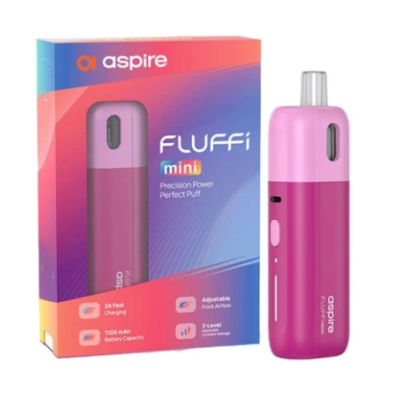 Starter Set Pod Fluffi Mini - 3.5 ml 1100 mAh - Aspire - vers. FarbenHier ist der neue Pod von Aspire, der Fluffi Mini.Eingebauter 1100mAh-Akku, der schnell mit 2A über USB-C aufgeladen wird.Einstellbare Leistung dank 3 Einstellstufen: Low, Mid, High.Die verbleibende Akkulaufzeit wird durch eine RGB-LED angezeigt, die sich unter der Aktivierungstaste befindet.Patrone mit einer Kapazität von 3,5 ml und Seitenbefüllung.Präzise einstellbare Luftstrom perfekt für MTL zu RDL ziehen.Aktivierung per Knopfdruck oder automatisch durch Inhalation.Kompatibel mit Fluffi Serie 0.6 und 1.0ohm Patronen.„Auslaufsichere“ Technologie.Elegantes und raffiniertes Design mit komfortablem Griff.Aspire ASP Chipsatz mit zahlreichen Schutzfunktionen.16085Aspire18,90 CHFsmoke-shop.ch18,90 CHF