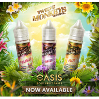 Twelve Monkeys OASIS - Zen 0mg 10ml Longfill (DIY)Twelve Monkeys -Zen Longfil ist eine perfekt ausgewogene, üppige Melodie von mehreren Melone, Ananas und Banane. Twelve Monkeys kommt als 10ml für 60 Longfill mit 0mg Nikotin. In der Flasche ist Platz für die Zugabe von Nikotin.Longfill Aroma in Mischflasche zur Herstellung von E-LiquidMarke: Twelve Monkeys Vapor Co.Geschmacksprofil: Wassermelone, Ananas, Banane, fruchtig, exotisch, aromatisch, süß, leicht säuerlichInhalt: 10 ml (in 60 ml Liquidflasche)Dosierungsempfehlung: ca. 16.66 % (durch Mischflasche vorgegeben)empfohlene Reifezeit: kann direkt nach dem Mischen gedampft werden, die Geschmacksintensität verstärkt sich zusätzlich nach ein paar Tagen des ReifensInhaltsstoffe: Propylenglycol (PG) E1520 (PH.EUR.), natürliche und naturidentische AromastoffeLieferung in einer bruchsicheren Flasche mit kindersicherer Verschlusskappe, versiegelt und mit gesetzlich vorgeschriebener Steuerbanderole versehen.Deckel mit Drehverschluss und Innendeckel mit feiner TropfspitzeHergestellt in Kanada16091Twelve Monkey12,50 CHFsmoke-shop.ch12,50 CHF