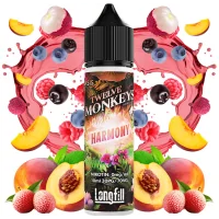 Twelve Monkeys Harmony - 0mg 10ml Longfill (DIY)Twelve Monkeys Harmony - 0mg 10ml Longfill (DIY)Dieser köstliche Mix vereint reife Pfirsiche mit handverlesenen Beeren und exotischer Litschi. Twelve Monkeys kommt als 10ml für 60 Longfill mit 0mg Nikotin. In der Flasche ist Platz für die Zugabe von Nikotin.30PG/70VGLongfill Aroma in Mischflasche zur Herstellung von E-LiquidMarke: Twelve Monkeys Vapor Co.Geschmacksprofil: Wassermelone, Ananas, Banane, fruchtig, exotisch, aromatisch, süß, leicht säuerlichInhalt: 10 ml (in 60 ml Liquidflasche)Dosierungsempfehlung: ca. 16.66 % (durch Mischflasche vorgegeben)empfohlene Reifezeit: kann direkt nach dem Mischen gedampft werden, die Geschmacksintensität verstärkt sich zusätzlich nach ein paar Tagen des ReifensInhaltsstoffe: Propylenglycol (PG) E1520 (PH.EUR.), natürliche und naturidentische AromastoffeLieferung in einer bruchsicheren Flasche mit kindersicherer Verschlusskappe, versiegelt und mit gesetzlich vorgeschriebener Steuerbanderole versehen.Deckel mit Drehverschluss und Innendeckel mit feiner TropfspitzeHergestellt in Kanada16094Twelve Monkey12,50 CHFsmoke-shop.ch12,50 CHF