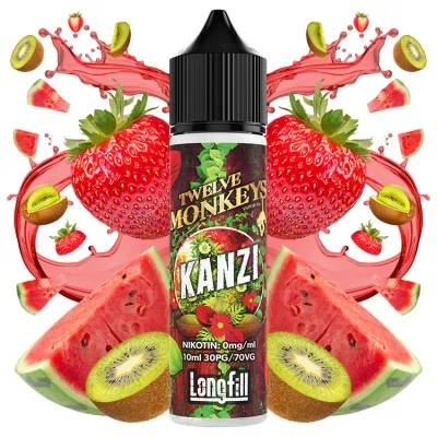 Twelve Monkeys Kanzi - 0mg 10ml Longfill (DIY)Twelve Monkeys Kanzi - 0mg 10ml Longfill (DIY)Ein sommerliches Trio aus saftiger Wassermelone, verführerischer Erdbeere und säuerlicher Kiwi. Twelve Monkeys kommt als 10ml für 60 Longfill mit 0mg Nikotin. In der Flasche ist Platz für die Zugabe von Nikotin.30PG/70VGLongfill Aroma in Mischflasche zur Herstellung von E-LiquidMarke: Twelve Monkeys Vapor Co.Geschmacksprofil: Wassermelone, Ananas, Banane, fruchtig, exotisch, aromatisch, süß, leicht säuerlichInhalt: 10 ml (in 60 ml Liquidflasche)Dosierungsempfehlung: ca. 16.66 % (durch Mischflasche vorgegeben)empfohlene Reifezeit: kann direkt nach dem Mischen gedampft werden, die Geschmacksintensität verstärkt sich zusätzlich nach ein paar Tagen des ReifensInhaltsstoffe: Propylenglycol (PG) E1520 (PH.EUR.), natürliche und naturidentische AromastoffeLieferung in einer bruchsicheren Flasche mit kindersicherer Verschlusskappe, versiegelt und mit gesetzlich vorgeschriebener Steuerbanderole versehen.Deckel mit Drehverschluss und Innendeckel mit feiner TropfspitzeHergestellt in Kanada16096Twelve Monkey12,50 CHFsmoke-shop.ch12,50 CHF Twelve Monkeys Kanzi - 0mg 10ml Longfill (DIY)Twelve Monkeys Kanzi - 0mg 10ml Longfill (DIY)Ein sommerliches Trio aus saftiger Wassermelone, verführerischer Erdbeere und säuerlicher Kiwi. Twelve Monkeys kommt als 10ml für 60 Longfill mit 0mg Nikotin. In der Flasche ist Platz für die Zugabe von Nikotin.30PG/70VGLongfill Aroma in Mischflasche zur Herstellung von E-LiquidMarke: Twelve Monkeys Vapor Co.Geschmacksprofil: Wassermelone, Ananas, Banane, fruchtig, exotisch, aromatisch, süß, leicht säuerlichInhalt: 10 ml (in 60 ml Liquidflasche)Dosierungsempfehlung: ca. 16.66 % (durch Mischflasche vorgegeben)empfohlene Reifezeit: kann direkt nach dem Mischen gedampft werden, die Geschmacksintensität verstärkt sich zusätzlich nach ein paar Tagen des ReifensInhaltsstoffe: Propylenglycol (PG) E1520 (PH.EUR.), natürliche und naturidentische AromastoffeLieferung in einer bruchsicheren Flasche mit kindersicherer Verschlusskappe, versiegelt und mit gesetzlich vorgeschriebener Steuerbanderole versehen.Deckel mit Drehverschluss und Innendeckel mit feiner TropfspitzeHergestellt in Kanada16096Twelve Monkey12,50 CHFsmoke-shop.ch12,50 CHF