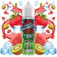 Twelve Monkeys Kanzi ICE - 0mg 10ml Longfill (DIY)Twelve Monkeys Kanzi ICE - 0mg 10ml Longfill (DIY)Ein sommerliches Trio aus saftiger Wassermelone, verführerischer Erdbeere und säuerlicher Kiwi mit MentholTwelve Monkeys kommt als 10ml für 60 Longfill mit 0mg Nikotin. In der Flasche ist Platz für die Zugabe von Nikotin.30PG/70VGLongfill Aroma in Mischflasche zur Herstellung von E-LiquidMarke: Twelve Monkeys Vapor Co.Geschmacksprofil: Wassermelone, Ananas, Banane, fruchtig, exotisch, aromatisch, süß, leicht säuerlichInhalt: 10 ml (in 60 ml Liquidflasche)Dosierungsempfehlung: ca. 16.66 % (durch Mischflasche vorgegeben)empfohlene Reifezeit: kann direkt nach dem Mischen gedampft werden, die Geschmacksintensität verstärkt sich zusätzlich nach ein paar Tagen des ReifensInhaltsstoffe: Propylenglycol (PG) E1520 (PH.EUR.), natürliche und naturidentische AromastoffeLieferung in einer bruchsicheren Flasche mit kindersicherer Verschlusskappe, versiegelt und mit gesetzlich vorgeschriebener Steuerbanderole versehen.Deckel mit Drehverschluss und Innendeckel mit feiner TropfspitzeHergestellt in Kanada16097Twelve Monkey12,50 CHFsmoke-shop.ch12,50 CHF