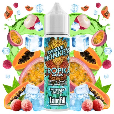 Twelve Monkeys Tropica Iced - 0mg 10ml Longfill (DIY)Twelve Monkeys Tropica Iced - 0mg 10ml Longfill (DIY)Exotischer Geschmack von fruchtiger Litschi, sonnenverwöhnter Papaya und säuerlicher Passionsfrucht mit einem Schuss Frische! Twelve Monkeys kommt als 10ml für 60 Longfill mit 0mg Nikotin. In der Flasche ist Platz für die Zugabe von Nikotin.30PG/70VGLongfill Aroma in Mischflasche zur Herstellung von E-LiquidMarke: Twelve Monkeys Vapor Co.Geschmacksprofil: Wassermelone, Ananas, Banane, fruchtig, exotisch, aromatisch, süß, leicht säuerlichInhalt: 10 ml (in 60 ml Liquidflasche)Dosierungsempfehlung: ca. 16.66 % (durch Mischflasche vorgegeben)empfohlene Reifezeit: kann direkt nach dem Mischen gedampft werden, die Geschmacksintensität verstärkt sich zusätzlich nach ein paar Tagen des ReifensInhaltsstoffe: Propylenglycol (PG) E1520 (PH.EUR.), natürliche und naturidentische AromastoffeLieferung in einer bruchsicheren Flasche mit kindersicherer Verschlusskappe, versiegelt und mit gesetzlich vorgeschriebener Steuerbanderole versehen.Deckel mit Drehverschluss und Innendeckel mit feiner TropfspitzeHergestellt in Kanada16104Twelve Monkey12,50 CHFsmoke-shop.ch12,50 CHF