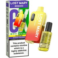 Lost Mary BM6000 20mg Einweg Pod 20mg - Elf Bar - USB CDas Blueberry Lost Mary BM6000 Einweg-Pod-Kit ist eine ideale Option, wenn Sie die Lücke zwischen Einweggeräten und wiederverwendbaren Kits schließen möchten. Mit einer Leistung von bis zu 6000 Zügen hält dieses Gerät so lange wie zehn herkömmliche Einweggeräte und ist dabei immer noch klein genug, um in Ihre Tasche zu passen. Das Gerät wird von einem wiederaufladbaren 650-mAh-Akku betrieben und muss lediglich an die Steckdose angeschlossen werden.Eigenschaften:Wiederaufladbares Einweg-VapeBis zu 6000 ZügeEingebauter 650mAh-AkkuAktiviertes Inhalieren20mg Nik-Salz E-Flüssigkeit2ml vorgefüllter integrierter Pod10ml Plug-In E-Liquid BehälterDie Lost Mary BM6000 erzeugt eine diskrete Menge an Dampf für ein MTL (Mouth To Lung) Inhalieren, das sich ähnlich wie eine Zigarette anfühlt. Zum Starten schließen Sie den Nachfüllbehälter an und drehen das Gerät auf den Kopf, um den eingebauten Pod zu füllen. Sobald der Pod aufgefüllt ist, inhalieren Sie einfach, um zu dampfen. Wenn er leer ist, wiederholen Sie den Vorgang, um ihn bis zu fünf Mal nachzufüllen, und tauschen Sie dann das gesamte Gerät aus. Ein Display zeigt den Akkustand an und zeigt an, wann das Gerät wieder aufgeladen werden muss - schließen Sie es mit einem USB-C-Kabel (separat erhältlich) an.Der Mary BM6000 verfügt über eine eingebaute QUAQ-Mesh-Spule, die das E-Liquid schnell und gleichmäßig erhitzt und so den Geschmack des Dampfes verbessert. Dank des 20mg Nik-Salz-E-Liquids im Inneren erleben Sie einen sanften Kehlkopf-Hit und schnelle Befriedigung des Verlangens. Als wartungsarme Option können Sie das gesamte Gerät durch ein neues ersetzen, wenn die Spule verbraucht ist. Im BM6000-Sortiment finden Sie eine Vielzahl von Geschmacksrichtungen.16106Elf Bar - Disposable Pods19,90 CHFsmoke-shop.ch19,90 CHF