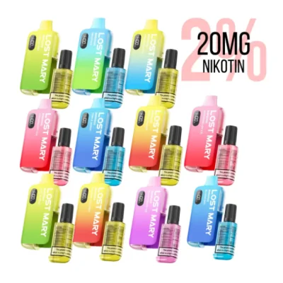 Lost Mary BM6000 20mg Einweg Pod 20mg - ElfBar - USB CDas Blueberry Lost Mary BM6000 Einweg-Pod-Kit ist eine ideale Option, wenn Sie die Lücke zwischen Einweggeräten und wiederverwendbaren Kits schließen möchten. Mit einer Leistung von bis zu 6000 Zügen hält dieses Gerät so lange wie zehn herkömmliche Einweggeräte und ist dabei immer noch klein genug, um in Ihre Tasche zu passen. Das Gerät wird von einem wiederaufladbaren 650-mAh-Akku betrieben und muss lediglich an die Steckdose angeschlossen werden.Eigenschaften:Wiederaufladbares Einweg-VapeBis zu 6000 ZügeEingebauter 650mAh-AkkuAktiviertes Inhalieren20mg Nik-Salz E-Flüssigkeit2ml vorgefüllter integrierter Pod10ml Plug-In E-Liquid BehälterDie Lost Mary BM6000 erzeugt eine diskrete Menge an Dampf für ein MTL (Mouth To Lung) Inhalieren, das sich ähnlich wie eine Zigarette anfühlt. Zum Starten schließen Sie den Nachfüllbehälter an und drehen das Gerät auf den Kopf, um den eingebauten Pod zu füllen. Sobald der Pod aufgefüllt ist, inhalieren Sie einfach, um zu dampfen. Wenn er leer ist, wiederholen Sie den Vorgang, um ihn bis zu fünf Mal nachzufüllen, und tauschen Sie dann das gesamte Gerät aus. Ein Display zeigt den Akkustand an und zeigt an, wann das Gerät wieder aufgeladen werden muss - schließen Sie es mit einem USB-C-Kabel (separat erhältlich) an.Der Mary BM6000 verfügt über eine eingebaute QUAQ-Mesh-Spule, die das E-Liquid schnell und gleichmäßig erhitzt und so den Geschmack des Dampfes verbessert. Dank des 20mg Nik-Salz-E-Liquids im Inneren erleben Sie einen sanften Kehlkopf-Hit und schnelle Befriedigung des Verlangens. Als wartungsarme Option können Sie das gesamte Gerät durch ein neues ersetzen, wenn die Spule verbraucht ist. Im BM6000-Sortiment finden Sie eine Vielzahl von Geschmacksrichtungen.16106Maryliq - Salts19,90 CHFsmoke-shop.ch19,90 CHF