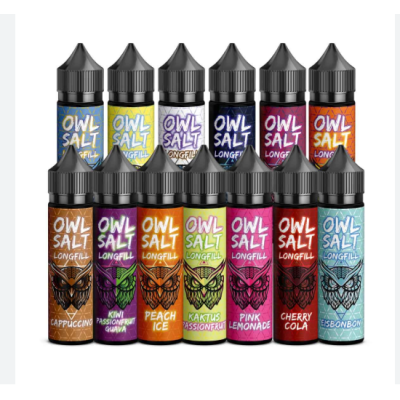 10ML - OWL SALT - verschiedene Geschmacksrichtungen - Longfill (DIY)10ML - OWL SALT - Kiwi Passionfruit Guava - Longfill (DIY)Dieses Liquid enthält keine Base und sollte nicht pur gedampft werden. Es handelt sich um ein Konzentrat, das zur Verwendung in Kombination mit einer Basisflüssigkeit bestimmt ist. Dieser Ansatz ermöglicht es, die PG/VG-Mischung frei zu wählen und optional auch Nikotin hinzuzufügen. Egal ob du ein Liquid nikotinfrei, mit Nikotin oder Nikotinsalz bevorzugst, dieses Produkt bietet dir die Flexibilität, dein Liquid nach deinen Vorlieben anzumischen. Stelle sicher, dass die Base auf dein Gerät abgestimmt ist, um das beste Dampferlebnis zu gewährleisten. Bitte beachte, dass 50/50-Base besser für MTL-Dampfen (Mouth-to-Lung) geeignet ist, während die 80/20-Base sich eher fürs DL-Dampfen (Direct-to-Lung) eignet. Beim Nikotin unterscheidet man zwischen dem normalem Nikotin und dem Nikotinsalz. Normales Nikotin führt dazu, dass es im Hals eher kratzt (wie eine Tabakzigarette). Nikotinsalz fühlt sich im Hals weicher an und ist bekannt durch den häufigen Einsatz in Einweg E-Zigaretten. Beachte, dass Nikotinsalz nur für Pod-Systeme und MTL (Mouth-to-Lung) Dampfen geeignet ist.  Aroma OWL Salt Longfill - süsse Kiwi trifft auf Passionsfrucht und Guava Inhalt: 10 ml Aroma in 60ml Flasche16108OWL Dampfer - Deutschland11,30 CHFsmoke-shop.ch11,30 CHF