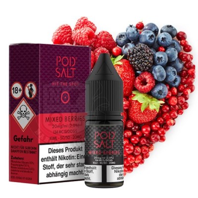 Pod Salt - Frucht - Mixed Berries 10ml - 20mg Nikotinsalz Pod Salt - Frucht - Mixed Berries 10ml - 20mg Nikotinsalz Dieses Liquid aus Grossbritannien ergibt, dank des Nikotinsalzes einen weichen Dampf mit einem leckeren Aroma nach süssen und reifen Früchten- Geschmacksprofil: Tabak, Lakritze- Inhalt: 10ml- Nikotinstärke:  20mg- Mischungsverhältnis: 50VG/50PG- Empfohlen zur Verwendung mit: XROS Nano, Drag Q, Caliburn A2S (Podverdampfer)Für das beste Pod Salt-Erlebnis empfehlen wir den MTL-Stil und jedes Gerät mit niedriger Wattzahl (10-20 Watt), mittlerem bis engem Zug und einem Widerstand von 0,8-1,2 Ohm.Mit einem Nikotingehalt von 20mg/ml ist wenig Dampf erforderlich um den Nikotinbedarf zu befriedigen. Das Nikotinsalz ermöglicht einen viel sanfteren Throat Hit als regulär. Diese Kombination ist optimal für Podsystem und MTL-Verdampfer!Pod Salt repliziert die in Tabakblättern natürlich vorkommenden Nikotinsalze, um ein perfekt glattes Erlebnis mit minimaler Rachenreizung zu erzielen. Mit Nikotinsalzen wird das Nikotin schneller absorbiert und bleibt länger erhalten, um ein höheres Maß an Zufriedenheit zu erzielen als mit herkömmlichen Nikotin-E-Flüssigkeiten.Diese Kombination von Faktoren hilft mehr Rauchern beim Übergang vom Tabakkonsum, und auch viele derzeitige Vaper stellen den Wechsel ein. Stealth-Vaping war noch nie einfacher oder befriedigender.Inhalt: 10 mlNikotingehalt: 20 mgMischverhältnis: 50% PG / 50% VGInhaltstoffe: Propylenglykol, pflanzliches Glyzerin, Aromen, Nikotin16116Pod Salt - Nikotinsaltz6,90 CHFsmoke-shop.ch6,90 CHF