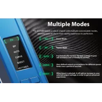 dotAMP Pod Kit von DotMod - 2000 mAh - USB C - TFTDas DotMod X BP Mods DotAMP AIO Kit ist perfekt für Dampfer, die ein hochwertiges, vielseitiges und stilvolles Gerät suchen. Seine reichhaltigen Funktionen, die Anpassungsfähigkeit und die robuste Konstruktion machen es zu einer Top-Wahl für Anfänger und erfahrene Nutzer. Mit fortschrittlichen Sicherheitsvorkehrungen und hervorragender Leistung bietet es ein zuverlässiges und angenehmes Dampferlebnis.2000mAh interne Batterie: Bietet lang anhaltende Energie für ausgedehnte Vaping-Sessions.0,96“ TFT-Farbbildschirm: Zeigt die wichtigsten Daten an und ermöglicht die individuelle Einstellung von Bildschirmhelligkeit und RGB-Lichtfarben.80W Maximale Leistung: In Stufen einstellbar, unterstützt eine breite Palette von Verdampfungsstilen.Schnelles 5V/2A Typ-C Aufladen: Minimiert Ausfallzeiten durch Schnellladefunktionen.Mehrere anpassbare Modi: Power-, Bypass-, Auto-, Curve- und Boost-Modi für ein maßgeschneidertes Erlebnis.DotAIO V3 Tank: Vollständig kompatibel mit der DotCoil-Serie (0,15-0,9 Ohm) für vielseitige Spulenoptionen.Aluminium Konstruktion: Langlebig und stilvoll, erhältlich in Schwarz, Rot, Blau, Gunmetal und Silber.Fortschrittliche Sicherheitsvorkehrungen: Kurzschluss-, Überladungs-, Ausgangsüberstrom-, Niedrigbatterie- und Übertemperatur-Schutz.Die Einbeziehung der DotAIO V3 Tank ermöglicht die volle Kompatibilität mit der DotCoil Serie, bietet Spule Optionen von 0,15 Ohm bis 0,9 Ohm mit der Aufnahme von 2 x 0,3 Ohm Dotcoils. Diese Flexibilität sorgt für ein befriedigendes Dampferlebnis mit verschiedenen e-Flüssigkeit Kompatibilität, ob Sie direkte Lunge (DL) oder Mund-zu-Lunge (MTL) Stile bevorzugen.16125Dotmod92,00&nbsp;CHFsmoke-shop.ch92,00&nbsp;CHF