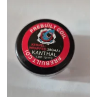 9x Prebuild Coils - Kanthal 28GAA1 - 1 OhmLieferumfang: 9x Prebuild Coils - Kanthal 28GAA1 - 1 Ohm  (1 coil fehlt in der Originalverpackung)Kernel: 28 GAA1  KANTHAL1.00 OhmOriginal Packung mit 9 Coils (1 Fehlen)  16150Vapethink / Steamshark4,00 CHFsmoke-shop.ch4,00 CHF