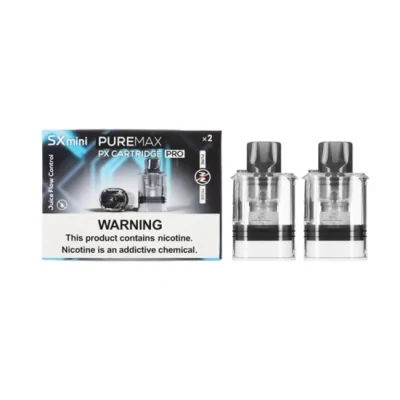 2 Ersatzkartuschen 2/4ml PureMax PX Pro - X Mini (PX Pro) vers. OhmPackung mit zwei SX Mini PureMax Pod Patronen mit eingebautem Widerstand, die bis zu 2ml bzw. -4ml Liquid enthalten können.Kompatibel mit dem PureMax Pod Kit.Achten Sie darauf, den Drip Tip 510 (im Kit enthalten) aufzubewahren, da er nicht im Lieferumfang der Patrone enthalten ist.Kartusche mit integriertem Widerstand für Pod PureMax und PureMax Signature SX mini.Integrierter Widerstand von 0.8 Ohm oderIntegrierter Widerstand von 1.2Ohm.Fassungsvermögen von 2ml oder 4ml.Befüllung von der Seite (Schiebesystem).Verkauft in Packungen zu 2Stk.14710SX mini (YIHI Chip)5,90 CHFsmoke-shop.ch5,90 CHF
