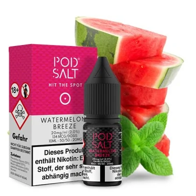 Pod Salt Fusion - Watermelon Breeze - Nic Salt 10ml - 20mgErfreuen Sie Ihre Geschmacksnerven mit einem fruchtigen Nexus aus frischer Wassermelonen. Duftend und süß mit ein wenig Menthol- Geschmacksprofil: Wassermelone, Menthol- Inhalt: 10ml- Nikotinstärke: 5mg / 10mg / 20mg- Mischungsverhältnis: 50VG/50PGFür das beste Pod Salt-Erlebnis empfehlen wir den MTL-Stil und jedes Gerät mit niedriger Wattzahl (10-20 Watt), mittlerem bis engem Zug und einem Widerstand von 0,8-1,2 Ohm.Pod Salt Fusion - Watermelon Breeze - Nic Salt 10ml - 20mgMit einem Nikotingehalt von 20mg/ml ist wenig Dampf erforderlich um den Nikotinbedarf zu befriedigen. Das Nikotinsalz ermöglicht einen viel sanfteren Throat Hit als regulär. Diese Kombination ist optimal für Podsystem und MTL-Verdampfer!Pod Salt repliziert die in Tabakblättern natürlich vorkommenden Nikotinsalze, um ein perfekt glattes Erlebnis mit minimaler Rachenreizung zu erzielen. Mit Nikotinsalzen wird das Nikotin schneller absorbiert und bleibt länger erhalten, um ein höheres Mass an Zufriedenheit zu erzielen als mit herkömmlichen Nikotin-E-Flüssigkeiten.Diese Kombination von Faktoren hilft mehr Rauchern beim Übergang vom Tabakkonsum, und auch viele derzeitige Vaper stellen den Wechsel ein. Stealth-Vaping war noch nie einfacher oder befriedigender.Inhalt: 10 mlNikotingehalt: 20 mgMischverhältnis: 50% PG / 50% VGInhaltstoffe: Propylenglykol, pflanzliches Glyzerin, Aromen, Nikotin16173Pod Salt - Nikotinsaltz6,90 CHFsmoke-shop.ch6,90 CHF