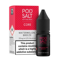 Pod Salt Fusion - Watermelon Breeze - Nic Salt 10ml - 20mgErfreuen Sie Ihre Geschmacksnerven mit einem fruchtigen Nexus aus frischer Wassermelonen. Duftend und süß mit ein wenig Menthol- Geschmacksprofil: Wassermelone, Menthol- Inhalt: 10ml- Nikotinstärke: 5mg / 10mg / 20mg- Mischungsverhältnis: 50VG/50PGFür das beste Pod Salt-Erlebnis empfehlen wir den MTL-Stil und jedes Gerät mit niedriger Wattzahl (10-20 Watt), mittlerem bis engem Zug und einem Widerstand von 0,8-1,2 Ohm.Pod Salt Nexus Mango Strawberry Peach Nic Salt 10ml - 20mgMit einem Nikotingehalt von 20mg/ml ist wenig Dampf erforderlich um den Nikotinbedarf zu befriedigen. Das Nikotinsalz ermöglicht einen viel sanfteren Throat Hit als regulär. Diese Kombination ist optimal für Podsystem und MTL-Verdampfer!Pod Salt repliziert die in Tabakblättern natürlich vorkommenden Nikotinsalze, um ein perfekt glattes Erlebnis mit minimaler Rachenreizung zu erzielen. Mit Nikotinsalzen wird das Nikotin schneller absorbiert und bleibt länger erhalten, um ein höheres Maß an Zufriedenheit zu erzielen als mit herkömmlichen Nikotin-E-Flüssigkeiten.Diese Kombination von Faktoren hilft mehr Rauchern beim Übergang vom Tabakkonsum, und auch viele derzeitige Vaper stellen den Wechsel ein. Stealth-Vaping war noch nie einfacher oder befriedigender.Inhalt: 10 mlNikotingehalt: 20 mgMischverhältnis: 50% PG / 50% VGInhaltstoffe: Propylenglykol, pflanzliches Glyzerin, Aromen, Nikotin16173Pod Salt - Nikotinsaltz6,90 CHFsmoke-shop.ch6,90 CHF