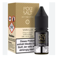 Pod Salt Fusion - Vanille - Nic Salt 10ml - 20mgErfreuen Sie Ihre Geschmacksnerven mit einem süssen Vanillie erlebnis- Geschmacksprofil: Vanille- Inhalt: 10ml- Nikotinstärke: 5mg / 10mg / 20mg- Mischungsverhältnis: 50VG/50PGFür das beste Pod Salt-Erlebnis empfehlen wir den MTL-Stil und jedes Gerät mit niedriger Wattzahl (10-20 Watt), mittlerem bis engem Zug und einem Widerstand von 0,8-1,2 Ohm.Pod Salt Nexus Mango Strawberry Peach Nic Salt 10ml - 20mgMit einem Nikotingehalt von 20mg/ml ist wenig Dampf erforderlich um den Nikotinbedarf zu befriedigen. Das Nikotinsalz ermöglicht einen viel sanfteren Throat Hit als regulär. Diese Kombination ist optimal für Podsystem und MTL-Verdampfer!Pod Salt repliziert die in Tabakblättern natürlich vorkommenden Nikotinsalze, um ein perfekt glattes Erlebnis mit minimaler Rachenreizung zu erzielen. Mit Nikotinsalzen wird das Nikotin schneller absorbiert und bleibt länger erhalten, um ein höheres Maß an Zufriedenheit zu erzielen als mit herkömmlichen Nikotin-E-Flüssigkeiten.Diese Kombination von Faktoren hilft mehr Rauchern beim Übergang vom Tabakkonsum, und auch viele derzeitige Vaper stellen den Wechsel ein. Stealth-Vaping war noch nie einfacher oder befriedigender.Inhalt: 10 mlNikotingehalt: 20 mgMischverhältnis: 50% PG / 50% VGInhaltstoffe: Propylenglykol, pflanzliches Glyzerin, Aromen, Nikotin16177Pod Salt - Nikotinsaltz6,90 CHFsmoke-shop.ch6,90 CHF