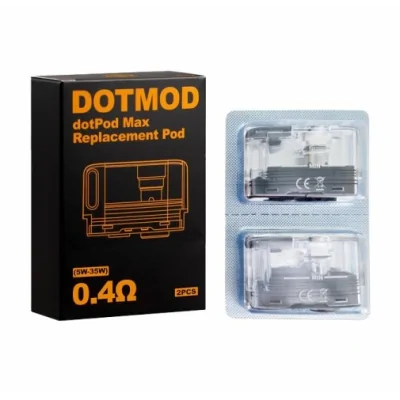 Cartridges DotPod Max - Dotmod - 2 Pods mit 5mlPatrone für den DotPod Max.Drei in die Patrone integrierte Werte: 0,4, 0,6 oder 1,0 Ohm.Befüllung von der Oberseite der Patrone.Ausgezeichnete Wiedergabe des Geschmacks.Verkauft in 2 Stück.16180Dotmod9,90&nbsp;CHFsmoke-shop.ch9,90&nbsp;CHF