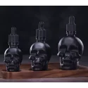 Totenkopf Glas-Flasche Leer 30ml - schwarz