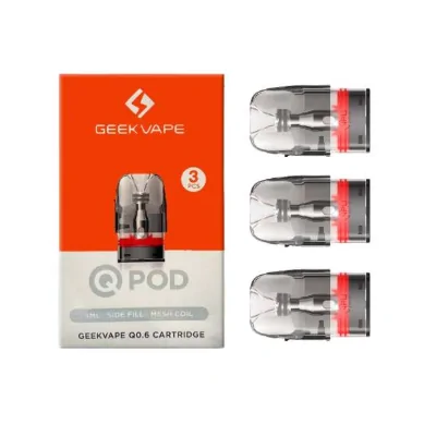 Cartridges Q Pod Side Fill 3ml - Geek Vape (3 Pods) WenaxVerbessern Sie Ihr Dampferlebnis mit den GeekVape Q Pod Side Fill Ersatz-Pods, die für nahtlose Kompatibilität mit den Sonder Q, Sonder Q2, Wenax Q, Wenax Q Pro und Wenax Q Mini Geräten entwickelt wurden. Diese Pods bieten außergewöhnlichen Komfort und Leistung, so dass sie ein Muss für Ihr GeekVape Kit.Jeder Pod verfügt über ein Side-Fill-Design, das ein schnelles und problemloses Nachfüllen ermöglicht, so dass Ihr Lieblings-E-Liquid immer zur Hand ist. Die Pods sind in verschiedenen Widerstandsoptionen erhältlich und eignen sich sowohl für den Mouth-To-Lung (MTL) als auch für den Restricted-Direct-To-Lung (RDTL) Vaping-Stil. Die eingebaute Mesh-Coil-Technologie verbessert die Aromaproduktion und sorgt für ein gleichmäßiges, konsistentes Dampferlebnis, egal ob Sie neu im Dampfen sind oder ein erfahrener Profi.Die Q-Kartuschen von Geekvape, die für ein immer praktischeres Dampferlebnis entwickelt wurden, kommen in einer Side-Fill-Version zurück, die Ihnen das Leben leichter machen wird. Brauchen Sie noch mehr Details? Wir erklären Ihnen unten alles, was Sie über die Q Side Fill Patronen wissen müssen.16322geekvape6,90 CHFsmoke-shop.ch6,90 CHF