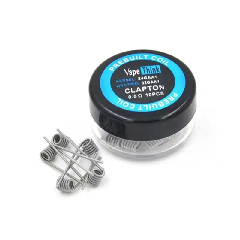 10x Prebuild Clapton Coils 24-32 GA - Vorgewickelte CoilsLieferumfang:  10x Prebuild Clapton Wires von Vapethink24GA + 30 GA = 0.4 ohm26 GA + 30 GA = 0.6 ohm26 GA + 32 GA = 0.85 ohm 2236Vapethink / Steamshark1,80 CHFsmoke-shop.ch1,80 CHF