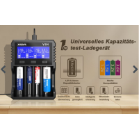 4- Fach Ladegerät Intelligent VX4 - XTARLieferumfang: 1 x 4- Fach Ladegerät Intelligent VX4 - XTAR Intelligentes Ladegerät mit 4 VX4-Steckplätzen von XTAR.Stromeingang: PD2.0 (12V 1.67A), QC3.0 (9V 2A)/5V 2A.Kompatible Akkus: 1.2V Ni-MH, 3.2V LiFePO4, 1.5V Li-Ion, 3.6/3.7V Li-Ion.Akzeptierte Batteriegröße: 10-32mmØ/L: 34-80mm.Ladestrom (pro Anzahl eingelegter Akkus): 3A x 1/2A x 2/1A x 4/0.5A x 4/0.25A x 4.Ladeabschaltspannung: 4.20 ± 0.05V.16426Xtar Charger44,90 CHFsmoke-shop.ch44,90 CHF