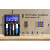4- Fach Ladegerät Intelligent VX4 - XTARLieferumfang: 1 x 4- Fach Ladegerät Intelligent VX4 - XTAR&nbsp;Intelligentes Ladegerät mit 4 VX4-Steckplätzen von XTAR.Stromeingang: PD2.0 (12V 1.67A), QC3.0 (9V 2A)/5V 2A.Kompatible Akkus: 1.2V Ni-MH, 3.2V LiFePO4, 1.5V Li-Ion, 3.6/3.7V Li-Ion.Akzeptierte Batteriegröße: 10-32mmØ/L: 34-80mm.Ladestrom (pro Anzahl eingelegter Akkus): 3A x 1/2A x 2/1A x 4/0.5A x 4/0.25A x 4.Ladeabschaltspannung: 4.20 ± 0.05V.16426Xtar Charger44,90&nbsp;CHFsmoke-shop.ch44,90&nbsp;CHF
