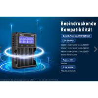 4- Fach Ladegerät Intelligent VX4 - XTARLieferumfang: 1 x 4- Fach Ladegerät Intelligent VX4 - XTAR Intelligentes Ladegerät mit 4 VX4-Steckplätzen von XTAR.Stromeingang: PD2.0 (12V 1.67A), QC3.0 (9V 2A)/5V 2A.Kompatible Akkus: 1.2V Ni-MH, 3.2V LiFePO4, 1.5V Li-Ion, 3.6/3.7V Li-Ion.Akzeptierte Batteriegröße: 10-32mmØ/L: 34-80mm.Ladestrom (pro Anzahl eingelegter Akkus): 3A x 1/2A x 2/1A x 4/0.5A x 4/0.25A x 4.Ladeabschaltspannung: 4.20 ± 0.05V.16426Xtar Charger44,90 CHFsmoke-shop.ch44,90 CHF