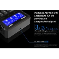 4- Fach Ladegerät Intelligent VX4 - XTARLieferumfang: 1 x 4- Fach Ladegerät Intelligent VX4 - XTAR&nbsp;Intelligentes Ladegerät mit 4 VX4-Steckplätzen von XTAR.Stromeingang: PD2.0 (12V 1.67A), QC3.0 (9V 2A)/5V 2A.Kompatible Akkus: 1.2V Ni-MH, 3.2V LiFePO4, 1.5V Li-Ion, 3.6/3.7V Li-Ion.Akzeptierte Batteriegröße: 10-32mmØ/L: 34-80mm.Ladestrom (pro Anzahl eingelegter Akkus): 3A x 1/2A x 2/1A x 4/0.5A x 4/0.25A x 4.Ladeabschaltspannung: 4.20 ± 0.05V.16426Xtar Charger46,00&nbsp;CHFsmoke-shop.ch46,00&nbsp;CHF
