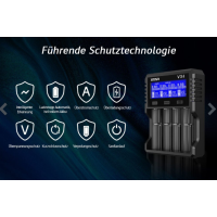 4- Fach Ladegerät Intelligent VX4 - XTARLieferumfang: 1 x 4- Fach Ladegerät Intelligent VX4 - XTAR Intelligentes Ladegerät mit 4 VX4-Steckplätzen von XTAR.Stromeingang: PD2.0 (12V 1.67A), QC3.0 (9V 2A)/5V 2A.Kompatible Akkus: 1.2V Ni-MH, 3.2V LiFePO4, 1.5V Li-Ion, 3.6/3.7V Li-Ion.Akzeptierte Batteriegröße: 10-32mmØ/L: 34-80mm.Ladestrom (pro Anzahl eingelegter Akkus): 3A x 1/2A x 2/1A x 4/0.5A x 4/0.25A x 4.Ladeabschaltspannung: 4.20 ± 0.05V.16426Xtar Charger44,90 CHFsmoke-shop.ch44,90 CHF