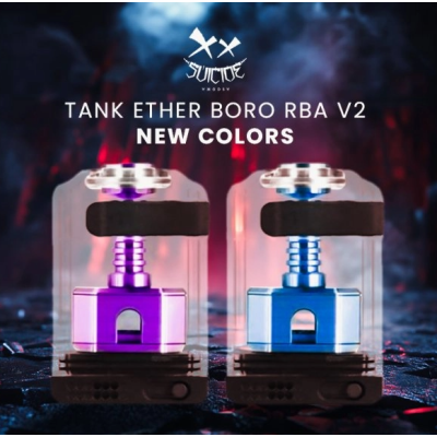 Ether Boro V2 RBA - vers. Farben - Suicide Mods X Vaping Bogan1x Ether v2 Boro RBA1x Crypt v2 Boro Tank8x Airlfow Pins1x MTL Wicking Barrel1x Ersatzteil-TascheBesonderheiten:15779Suicide Mods52,00 CHFsmoke-shop.ch52,00 CHF