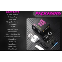 Bonza Pro RDA By Thundercloud X Vaping vers. Farben (Selbstwickel RDA)1 x Bogan Bonza Pro RDA1 x Beauty Ring1 x 510 Stand1 x Single Coil Chamber1 x 510 Drip Tip Adapter1 x BF Pin1 x Bonza Pro Shoelace Cotton1 x ID3.5 2 CORE Bonza Pro Coil1 x ID3.0 2 CORE Bonza Pro Coil1 x Screwdriver1 x Allen Key1 x Spares16521Thunder Cloud x EL MONO VAPEADO R23,00 CHFsmoke-shop.ch23,00 CHF Bonza Pro RDA By Thundercloud X Vaping vers. Farben (Selbstwickel RDA)1 x Bogan Bonza Pro RDA1 x Beauty Ring1 x 510 Stand1 x Single Coil Chamber1 x 510 Drip Tip Adapter1 x BF Pin1 x Bonza Pro Shoelace Cotton1 x ID3.5 2 CORE Bonza Pro Coil1 x ID3.0 2 CORE Bonza Pro Coil1 x Screwdriver1 x Allen Key1 x Spares16521Thunder Cloud x EL MONO VAPEADO R23,00 CHFsmoke-shop.ch23,00 CHF
