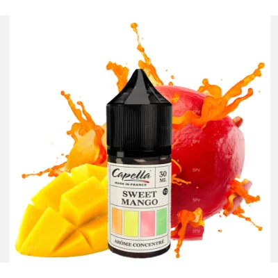 Sweet Mango V2 - Capella France Aroma 30ml (DIY)Sweet Mango V2 - Capella France Aroma 30ml (DIY)Lieferumfang: 1x Sweet Mango V2 - Capella France Aroma 30ml (DIY)30ml&nbsp;Fruity&nbsp;Mango 2 to 3 days made in France Capacity (ml)30mlFlavorsFruityAromasMangoNicotine content in mg/ml0 mgRecommended dosage10, 15Maturing TimeFrom 2 to 3 daysCountry of manufacturemade in France16562Capella Flavours10,90&nbsp;CHFsmoke-shop.ch10,90&nbsp;CHF