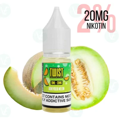Twist E-Liquids - Honeydew Melon Nicsalt 20mg/mlTwist E-Liquids - Honeydew Melon Nicsalt 20mg/mlGeschmack: Genieße den frischen, süßen Geschmack von Twist E-Liquids – Honeydew Melon Nicsalt 20mg/ml (2%). Dieses hochwertige Liquid bietet dir ein sanftes Dampferlebnis mit einer angenehmen Nikotinaufnahme. Perfekt für Pod-Systeme und MTL-Verdampfer – ideal für alle, die nach einer fruchtigen Erfrischung und einer ausgewogenen Nikotinwirkung suchen 50% VG 50% PGErfrischender Honigmelonen-Geschmack, der den ganzen Tag über überzeugt.Hohe Nikotinstärke von 20mg/ml (2%) für schnellen Nikotinkick und langanhaltende Zufriedenheit.Hochwertige Verarbeitung von DV Brands Daddy's Vapor für ein sicheres Dampferlebnis.Optimale Wahl für Umsteiger und Raucher, die den Umstieg auf Vaping suchen.16576Twisted Lollies - UK Shortfill5,90 CHFsmoke-shop.ch5,90 CHF