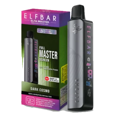 ElfBar ELFA Master - Pod Kit - 850mAh - USB-C - vers. FarbenElfbar - Elfa Master Pod System Black Knight bietet dir das perfekte Pod-System für ein einfaches, stressfreies Dampfen. Mit einer Leistung von 9-18W und einem leistungsstarken 850mAh-Akku geniesst du langen Dampfgenuss. Die benutzerfreundliche Zugautomatik sorgt für ein müheloses Erlebnis, während das Pod System mit der gesamten ELFA Pod Serie kompatibel ist. Ideal für alle Dampfer, die Wert auf Performance und Design legen.Der ELFBAR ELFA MASTER Akku bringt dein Dampferlebnis auf ein neues Level. Mit einer 850 mAh Akkukapazität sorgt er für eine deutlich längere Nutzungsdauer, sodass du noch mehr Züge aus deinen ELFA Pods genießen kannst. Egal, ob du vorgefüllte oder nachfüllbare Pods verwendest – dieses Gerät ist für alle ELFA Pods universell kompatibel.Lieferumfang: 1 Elfbar Master Batterie ohne Pods (in Bereich Zubehör erwerbbar)16580Elf Bar - Disposable Pods18,90 CHFsmoke-shop.ch18,90 CHF