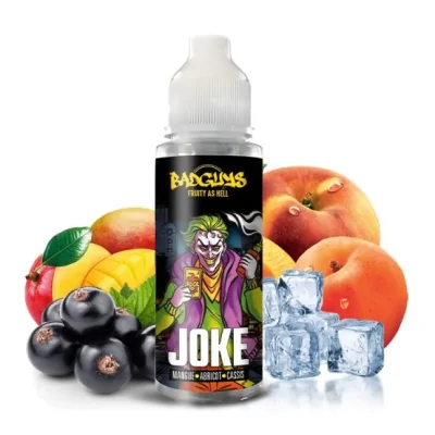 Joke 0mg 100ml - Bad Guys - Shortfill 0mgEine fruchtige Mischung aus Aprikose, schwarzer Johannisbeere und Mango.Marke Bad GuysLand FrankreichGeschmack Fruchtig &amp; FrischPG/VG-Verhältnis 50/50Verpackung PE-Flasche 120ml mit kindersicherem VerschlussInhalt 100mlNikotindosierung 0mgJoke 0mg 100ml - Bad Guys - Shortfill 0mg16582Bad Guys Liquids - Premium FR13,70 CHFsmoke-shop.ch13,70 CHF